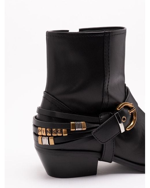 Pinko Black 'Jane 07' Ankle Boots