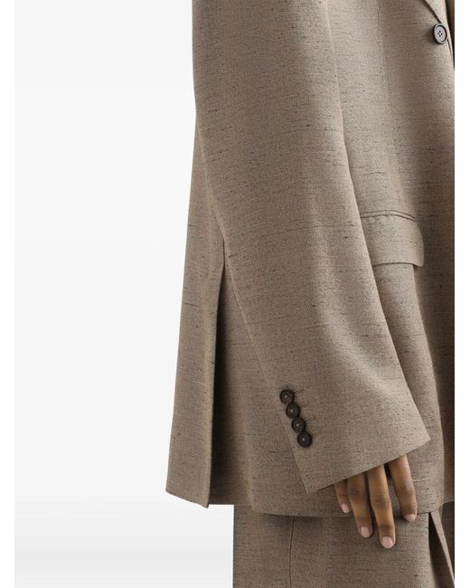 Dolce & Gabbana Natural Sicilia Tweed Double Breasted Jacket