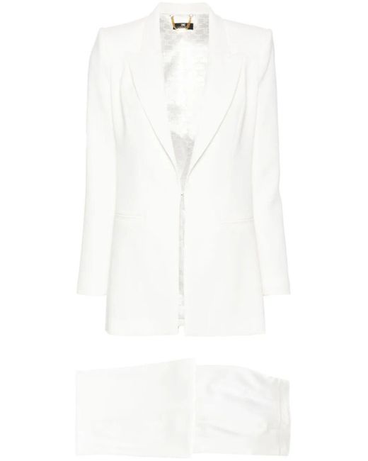 Elisabetta Franchi White Jacket + Pants