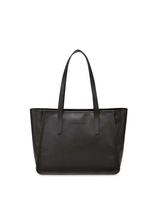 Longchamp Black `Le Foulonné` Large Tote Bag