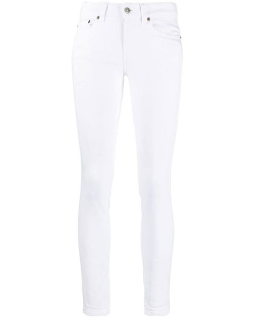 Dondup White 'Monroe' 5-Pocket Jeans