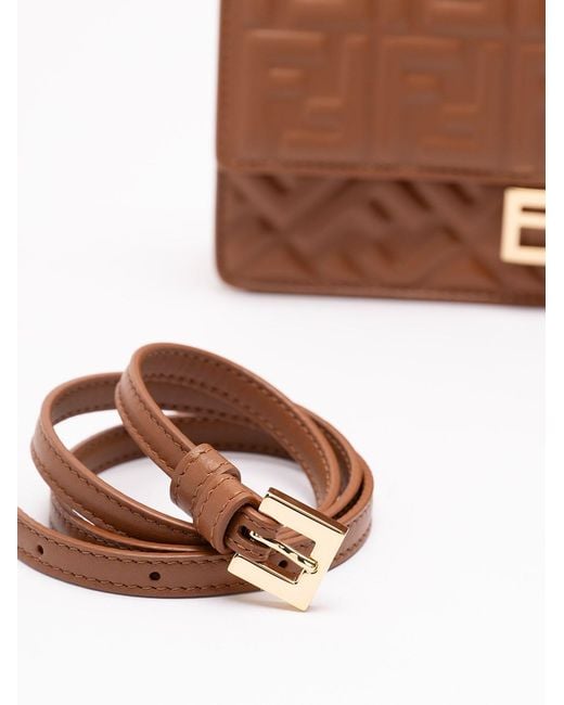 Fendi Brown 'Baguette' Wallet On Chain