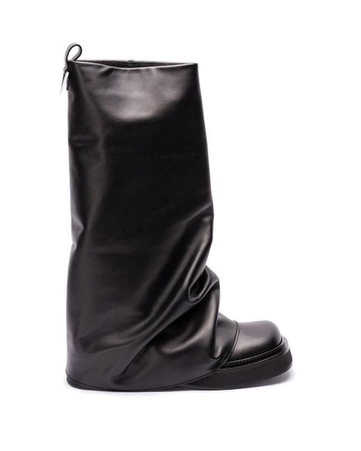 The Attico Black `Robin` Combat Boots