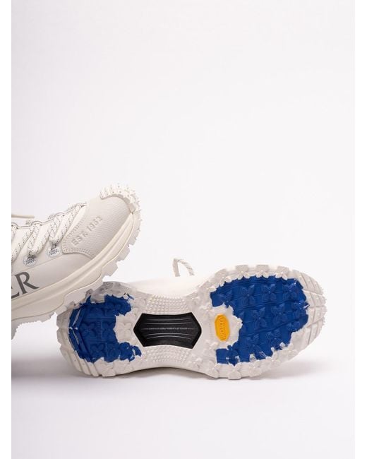 Moncler White 'Trailgrip Lite2' Low-Top Sneakers