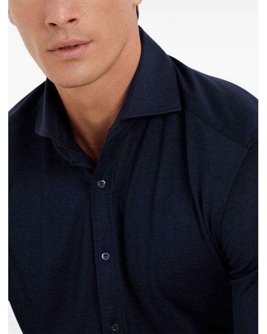 Brunello Cucinelli Blue Shirts for men