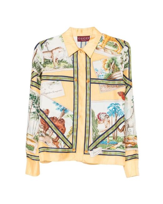 Gucci Metallic 'Viaggiatore Immaginario' Shirt