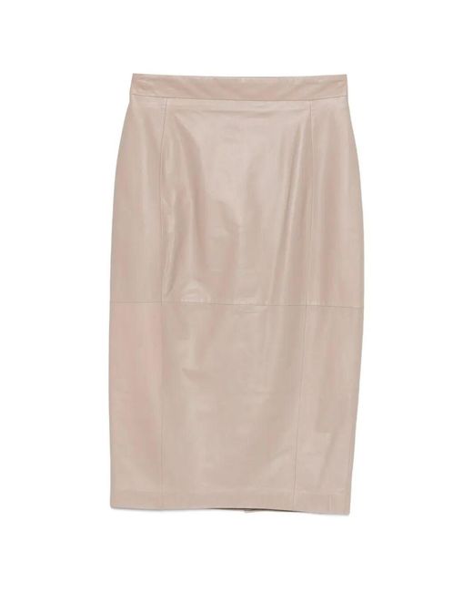 Max Mara Natural Leather Skirt