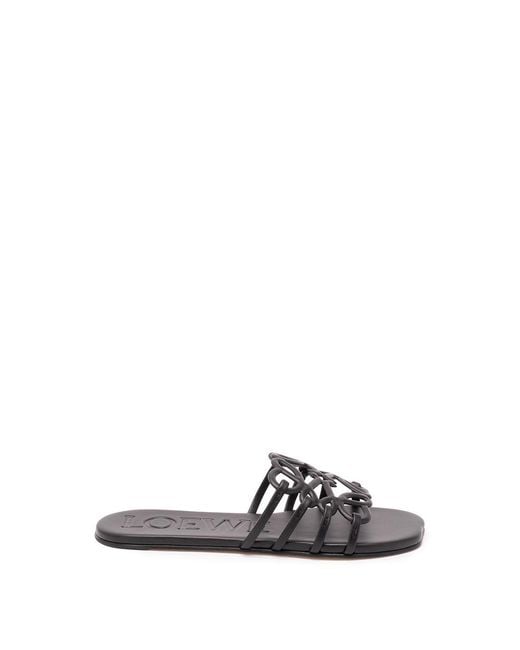 Loewe White Paula's Ibiza 'Petal Anagram' Slides
