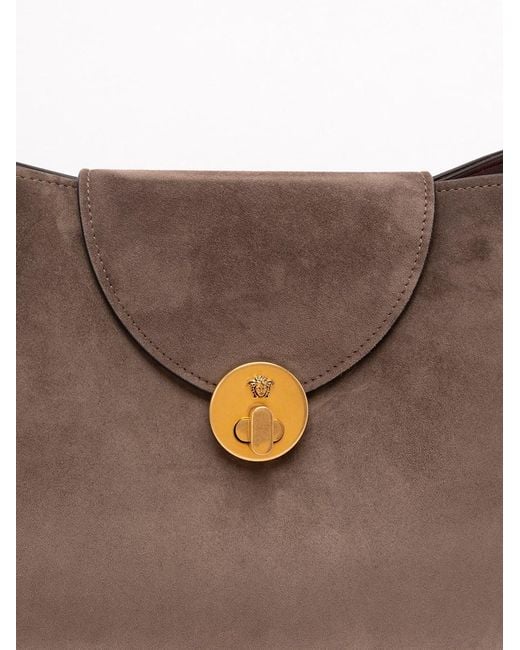 Versace Brown Medium Suede Bag