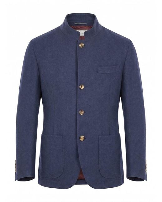 Brunello Cucinelli Blue Blazer for men