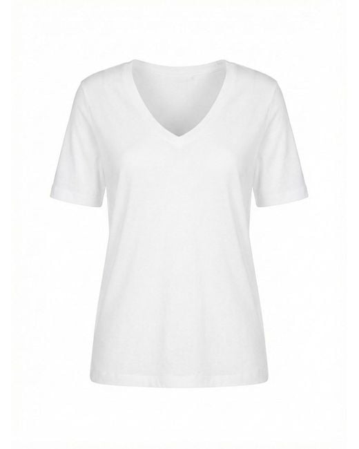 Patrizia Pepe White V-Neck T-Shirt