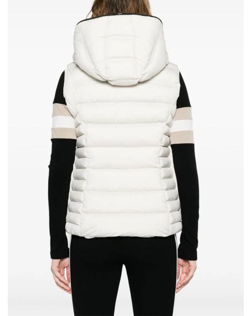 Moncler White Aliterse Hooded Down Gillet