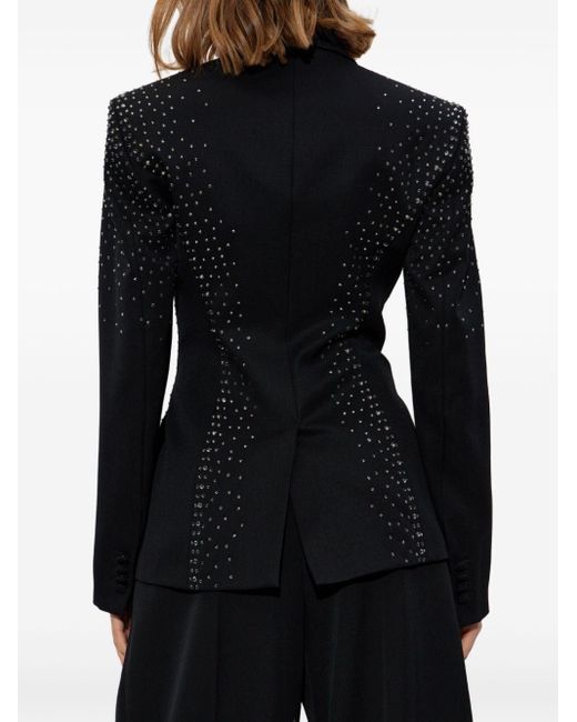 The Attico Black Structured Wool Blazer