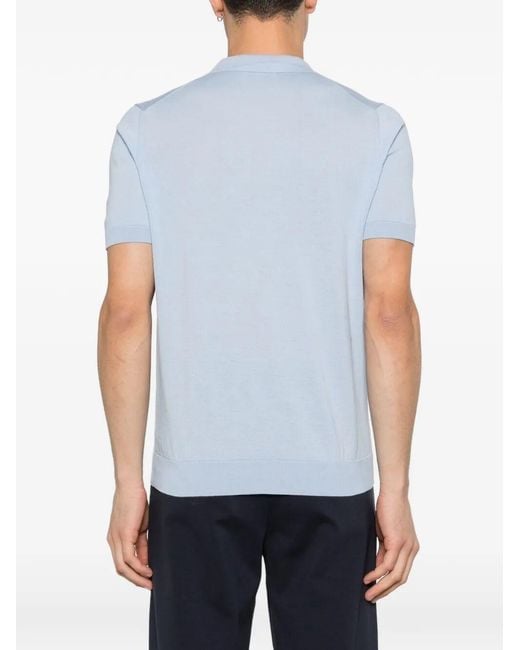 Piacenza 1733 Blue 'Sailor' Short Sleeve Polo for men