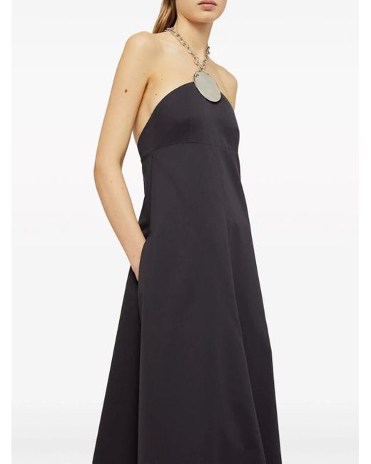 Jil Sander Blue Long Dress