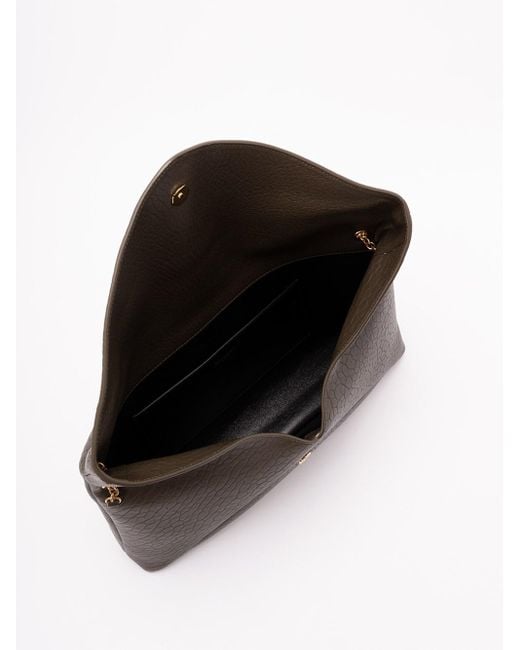 Saint Laurent Brown 'Envelope' Chain Pouch
