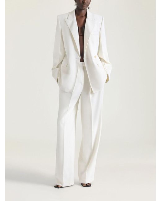 Givenchy White Double Breasted Tailored Jacket