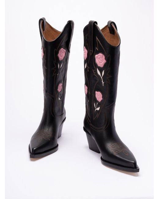 `Rosalia` Boots di Paris Texas in Black