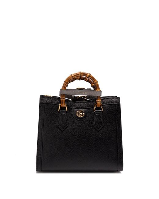 Gucci Diana small tote bag in black leather