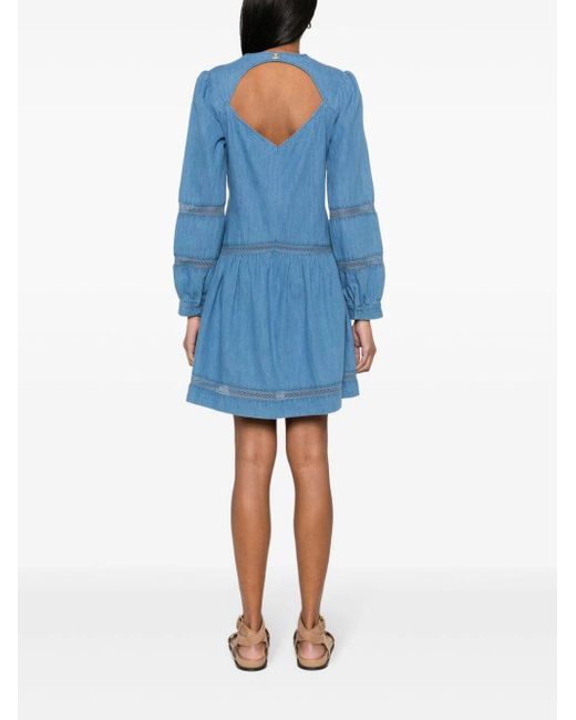 Denim Midi Dress di Twin Set in Blue