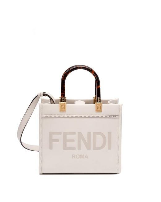 Fendi White Sunshine Handbag