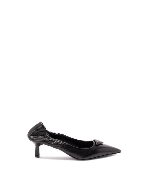 Prada White Nappa Leather Pumps