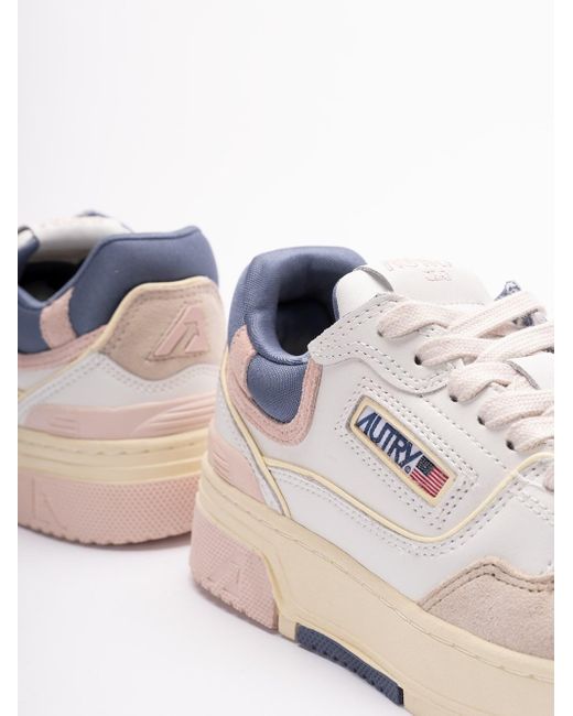 Autry White 'Clc' Low-Top Sneakers