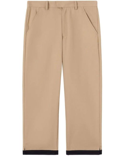 Palm Angels Natural Cuff Detail Trousers for men
