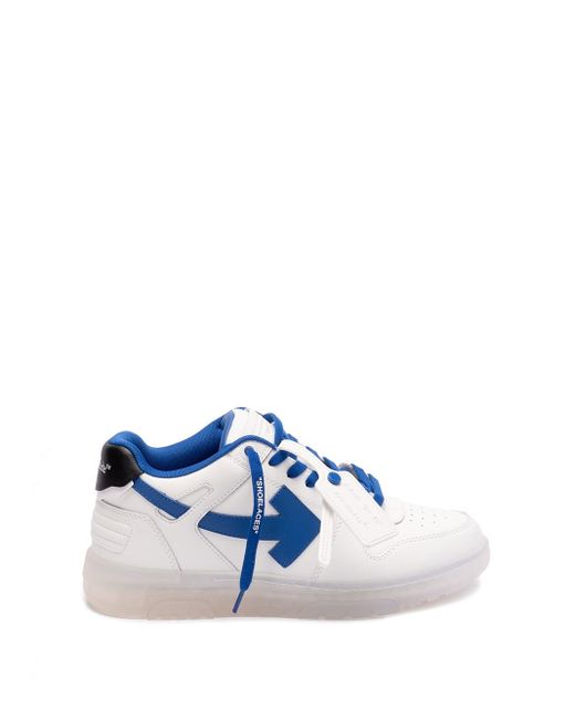 Off-White c/o Virgil Abloh Blue Off `Out Of Office` Transparent Sole Sneakers for men