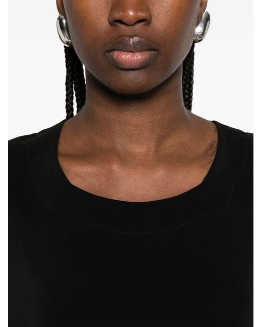 Ermanno Scervino Black Cuffed Blouse