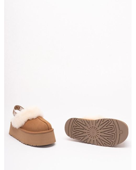 Ugg White Funkette Mules