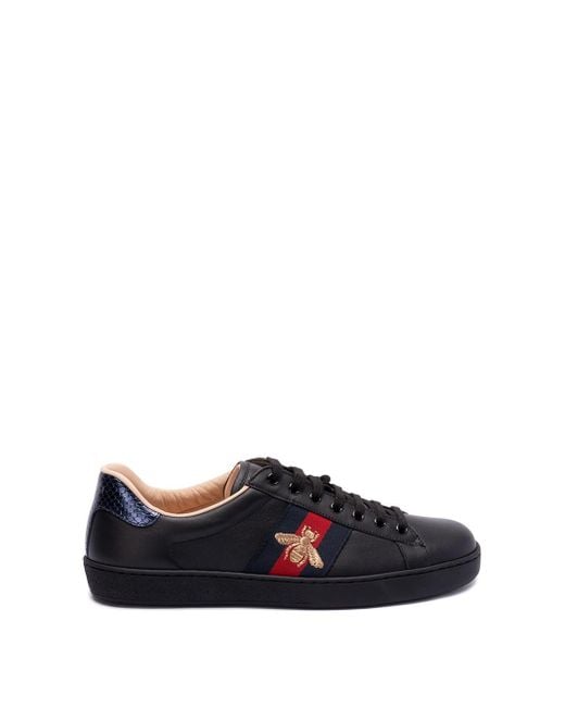 Gucci Blue `Ace` Embroidered Sneakers for men