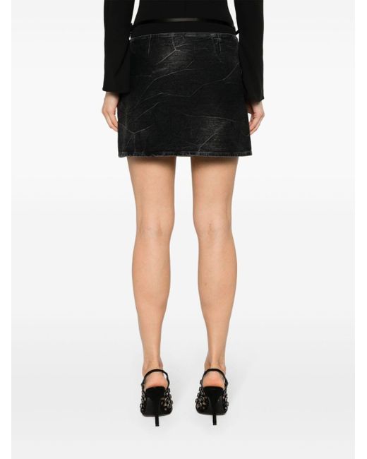Givenchy Black Voyou Denim Mini Skirt