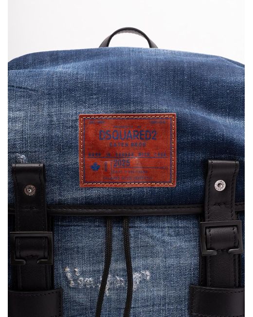 DSquared² Blue Backpack for men