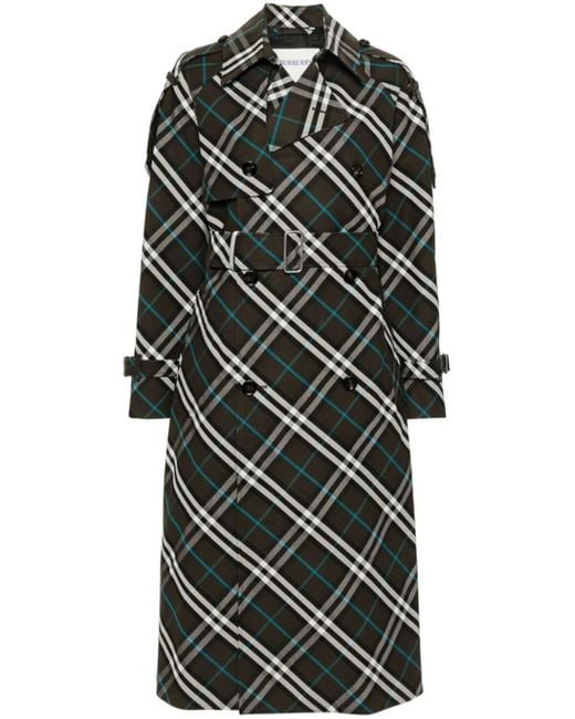 Burberry Black Elegant Long Trench Jacket