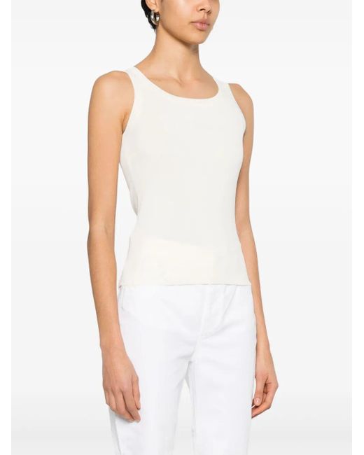 Tシャツ・カットソー MAX MARA KNITTED TANK TOP Max Mara Knitted Tank Top in White | Lyst