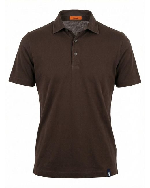 Drumohr Brown Polo for men