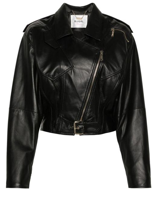Blugirl Blumarine Black Leather Jacket