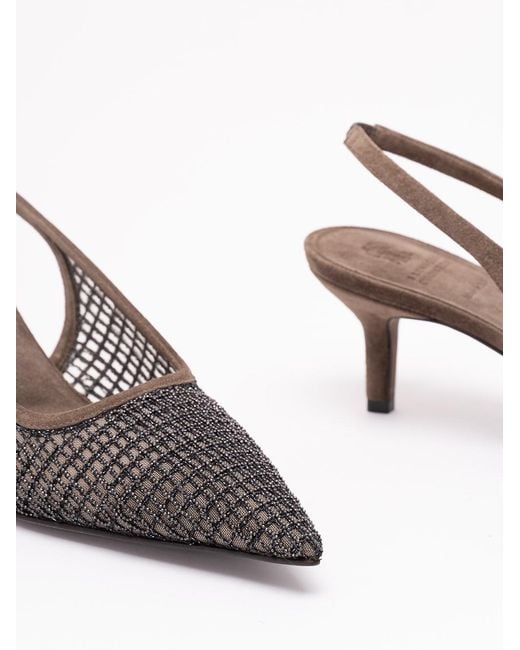 Brunello Cucinelli White High Heels Pumps