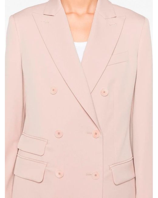 Max Mara Pink Double-Breasted Jacket