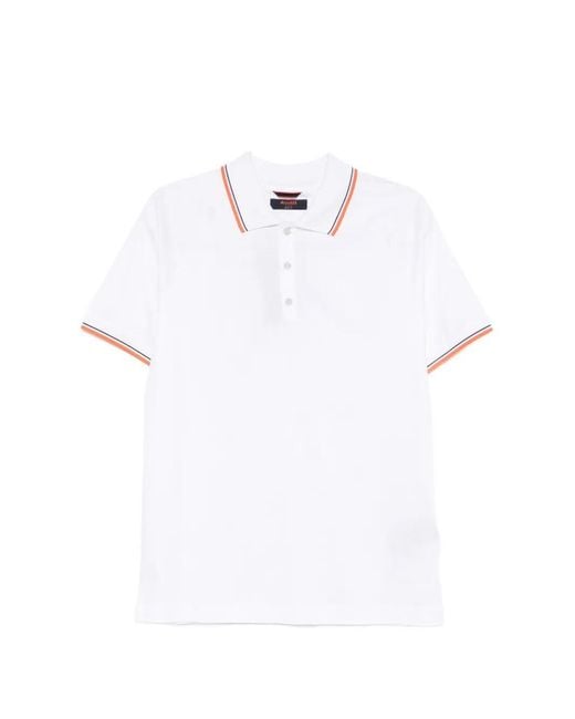 Moorer White 'Cypress' Polo for men