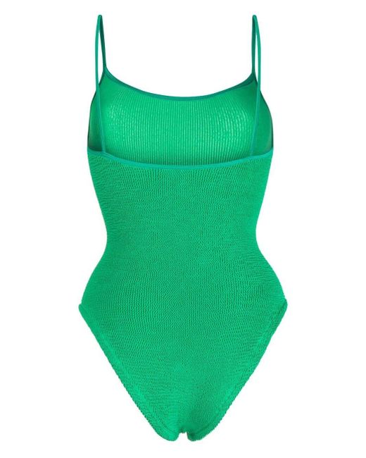 `Pamela` One-Piece Swimsuit di Hunza G in Green