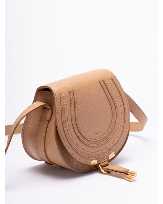 Chloé Natural `Marcie` Small Saddle Bag