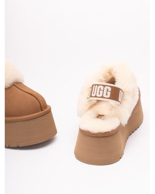 Ugg White Funkette Mules