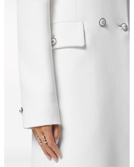 Cappotto doppiopetto di Versace in White