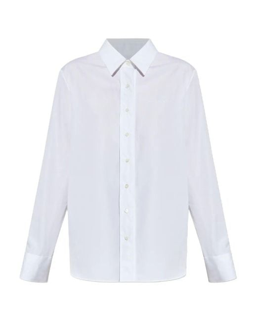 Givenchy White Cotton Shirt With Embroidered Logo