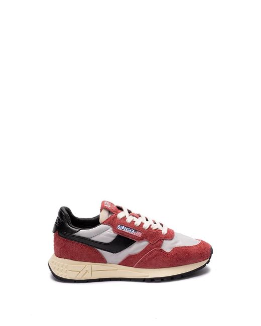 Autry Pink `Reelwind` Low-Top Sneakers