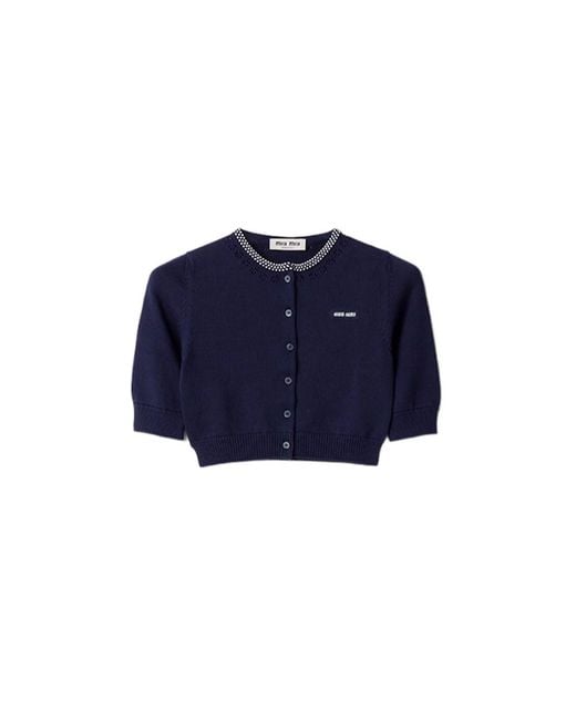 Miu Miu Blue Mini Cardigan