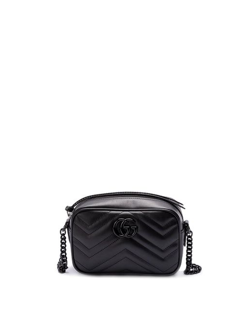 Gucci Black `Gg Marmont` Mini Shoulder Bag