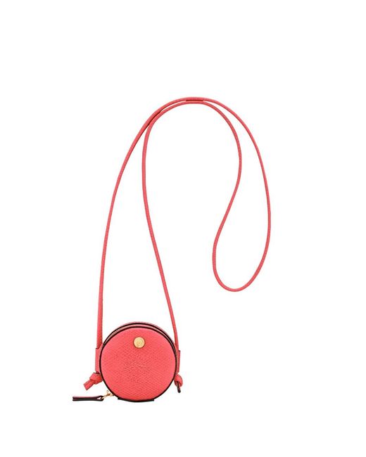 Longchamp Red 'Epure Surf' Coin Purse